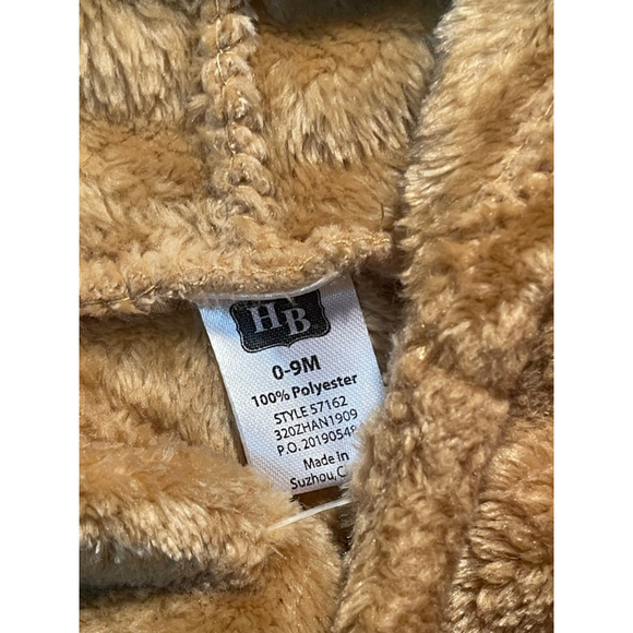 Baby HB Brown Fawn Robe with Pink Flower 0-9 Months - Picture 3 of 5